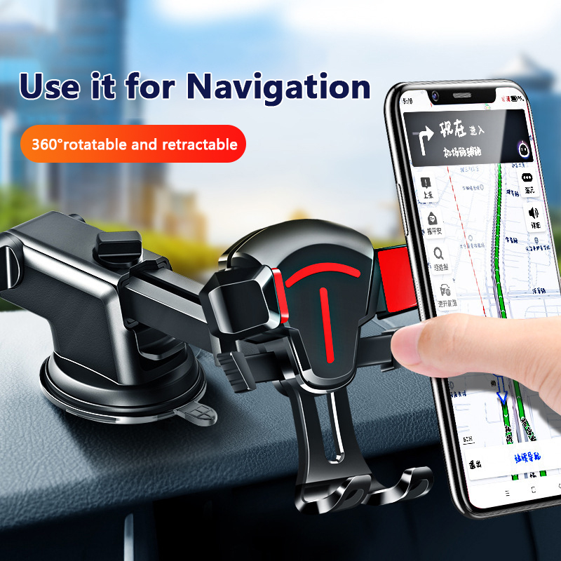 Car Phone Holder Suction Cup Auto Dashboard Windshield Mobile Cell Phone Retractable Mount Stand For Xioami Huawei Samsung