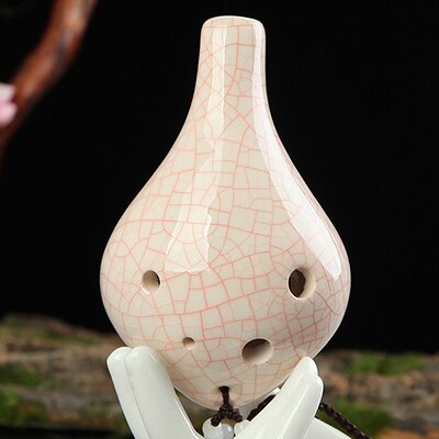 Ocarina 6 hul lille ocarina alto c tone nybegynder ocarina turist souvenir undervisning ocarina keramisk vedhæng: Type 2