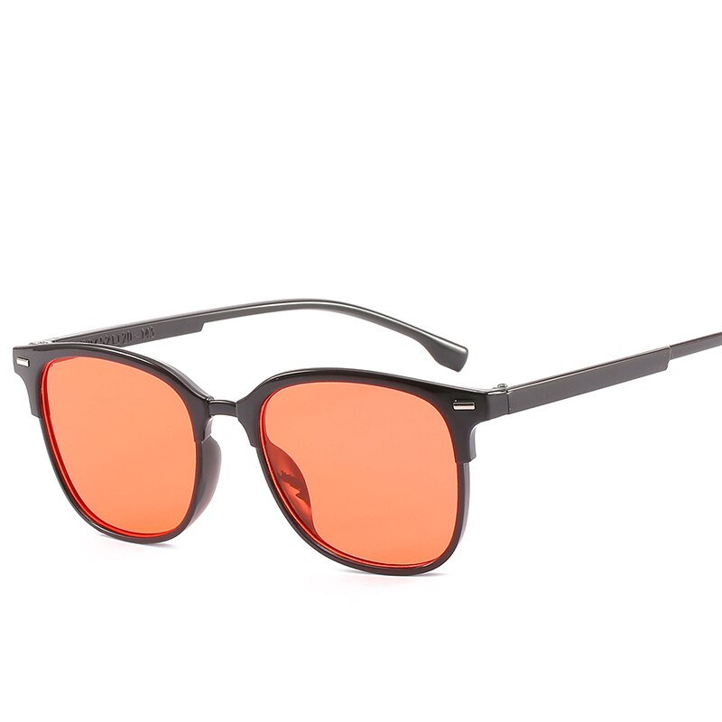 Cat eye zonnebril vierkante retro wandelzonnebril auto zonnebril dames luxe merk heren zonnebrillen  uv400: 11-jh18007-c5