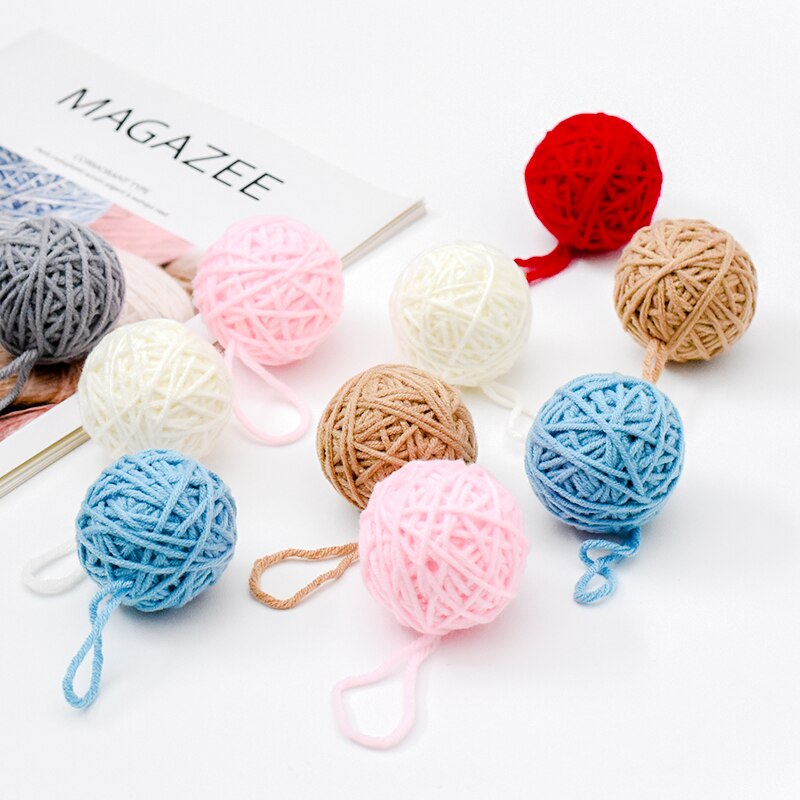 2 Stks/partij Garen Ballen Vilt Kerst Ballen Veelkleurige Massaal Bal Wol Ballen Voor Diy Garland Home Decoratie Wol Bal