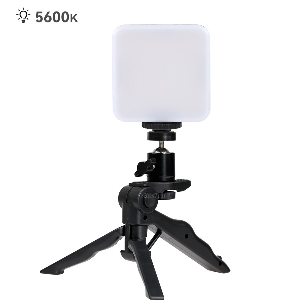 5600K LED Video Light 800LM For Phone Camera Tripod Fill Lamps With Cold Shoe Mini Panel Lamp Vlog Selfie Photography Lighting: Option 8