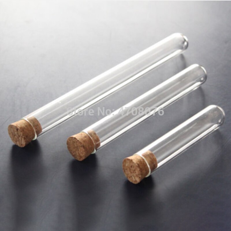 20x200mm 10pcs/lot Borosilicate clear lab glass test tubes with cork blowing glass Pyrex test tubes for scientific experiments