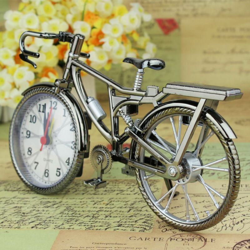 Fiets Wekker Motor Bike Cycle Chopper Quartz Wekker Horloge Tijd Bureau Kamer Kids Xmas