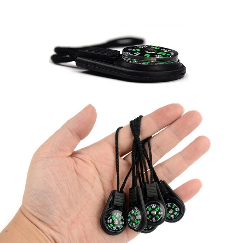 Mini Brújula de supervivencia portátil con cordón para montañismo, herramienta de viaje, navegador, acampada, bolsillo EDC, Q2T0, 1 unidad