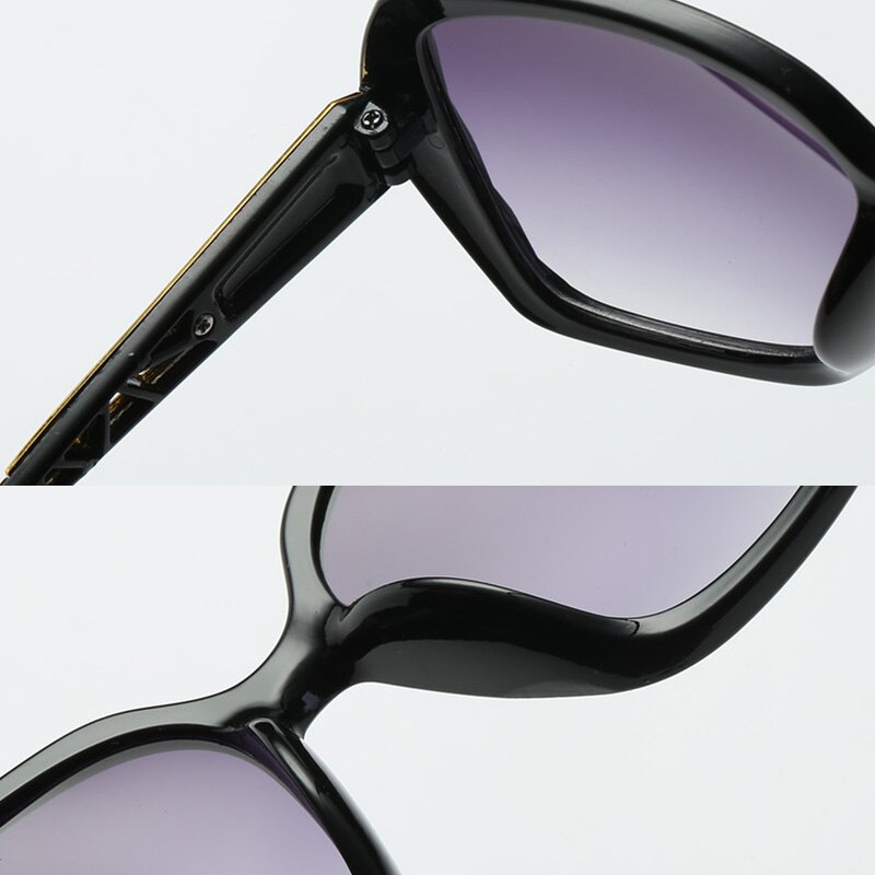 Høj klassisk ovale kvinder solbriller gradient linse briller rejse solbriller anti-uv
