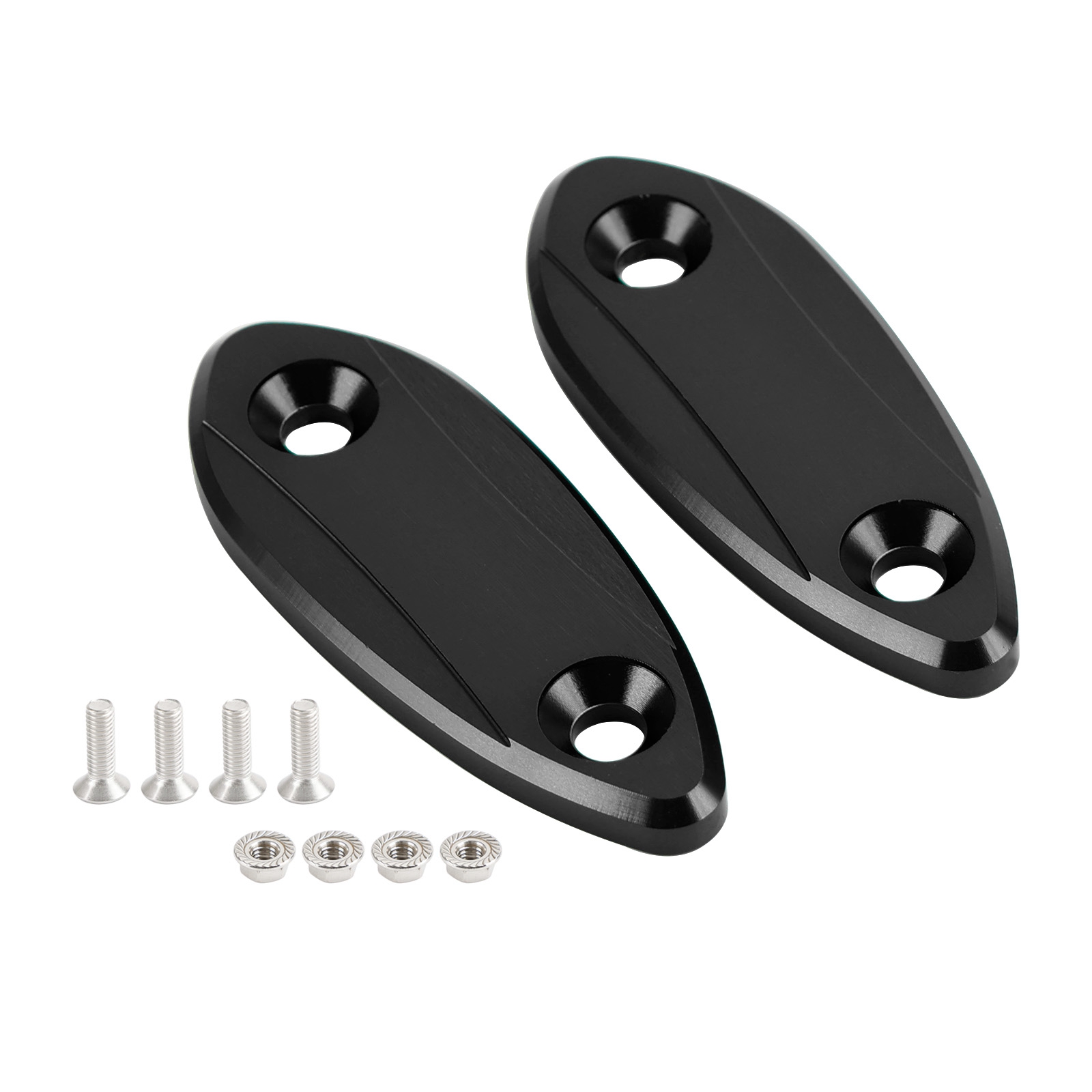 Artudatech CNC ALU Spiegel Blok Off Platen Voor Kawasaki Ninja 250/300/400/650 13-22