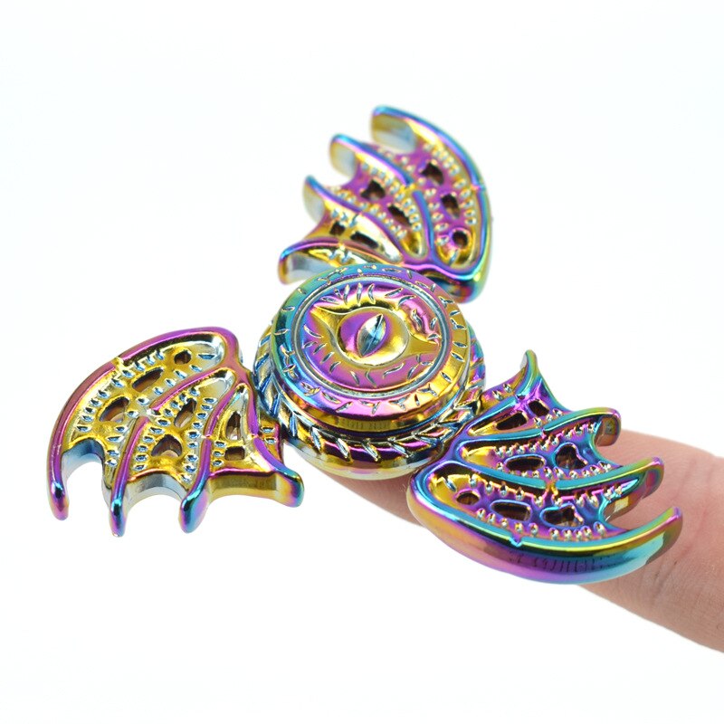 Zinc Alloy Hand Fidget Spinner Fingertip Gyro EDC Finger Spinner For Autism and ADHD Anxiety Stress Peacock Lotus Magic Eye