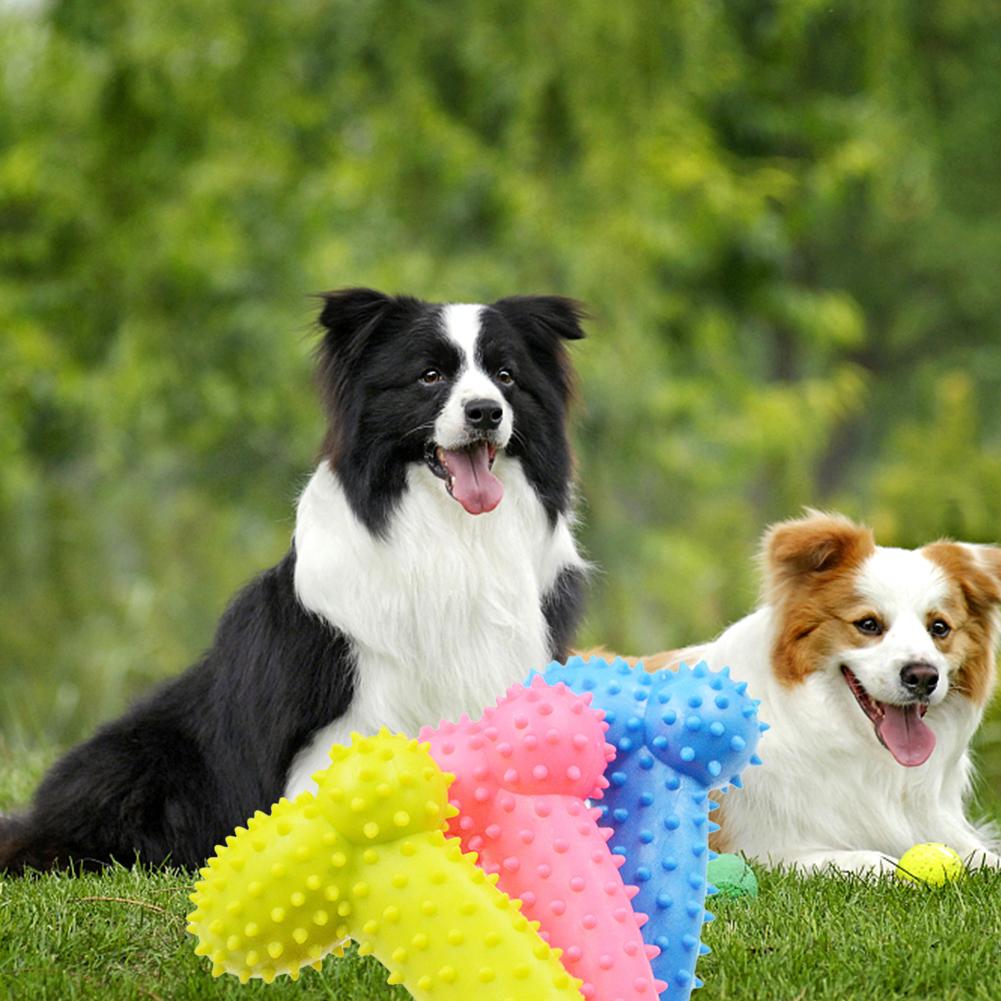 Hueso de púas para perros, juguetes de Limpieza de dientes para cachorros, mordedor resistente a las mordeduras, juego de entrenamiento, juguetes interactivos, suministros para mascotas, accesorios