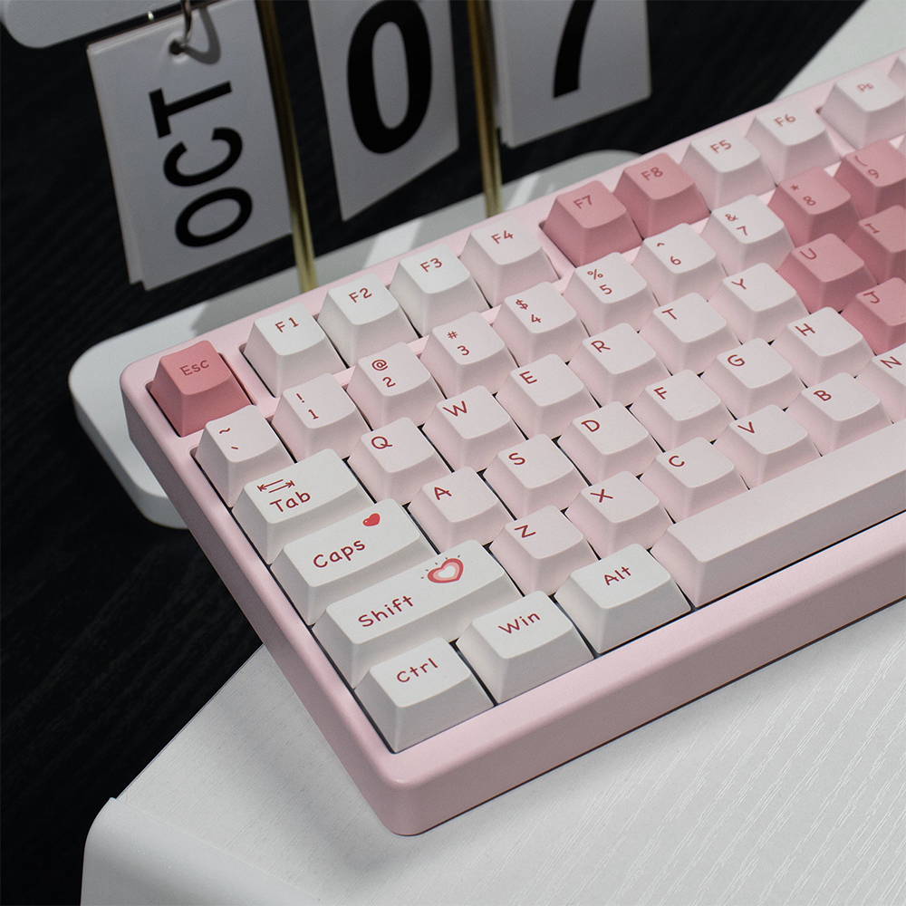 Liebe Herz Tastenkappen, niedliche Tastenkappen, Kirschprofil, Farbsublimation, PBT-Tastenkappen für MX Schalter, mechanisches Tastatur-einstellen