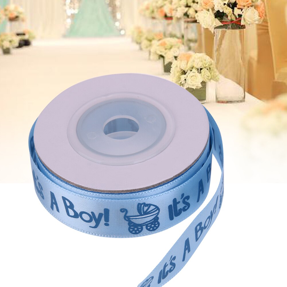 10Yards/Roll Het Is Een Jongen/Meisje Satijnen Linten Gunsten Lint Voor Kids Baby Verjaardag Feestartikelen Baby douche Decoratie