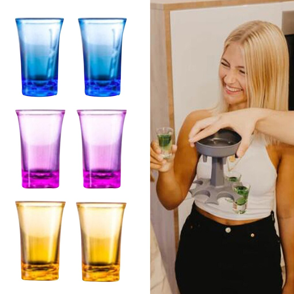 Vasos De Cóctel De Plástico Verde Lima - Pack De 6 Unidades, 70 Ml, Ideales Para Fiestas, Cócteles Y Postres