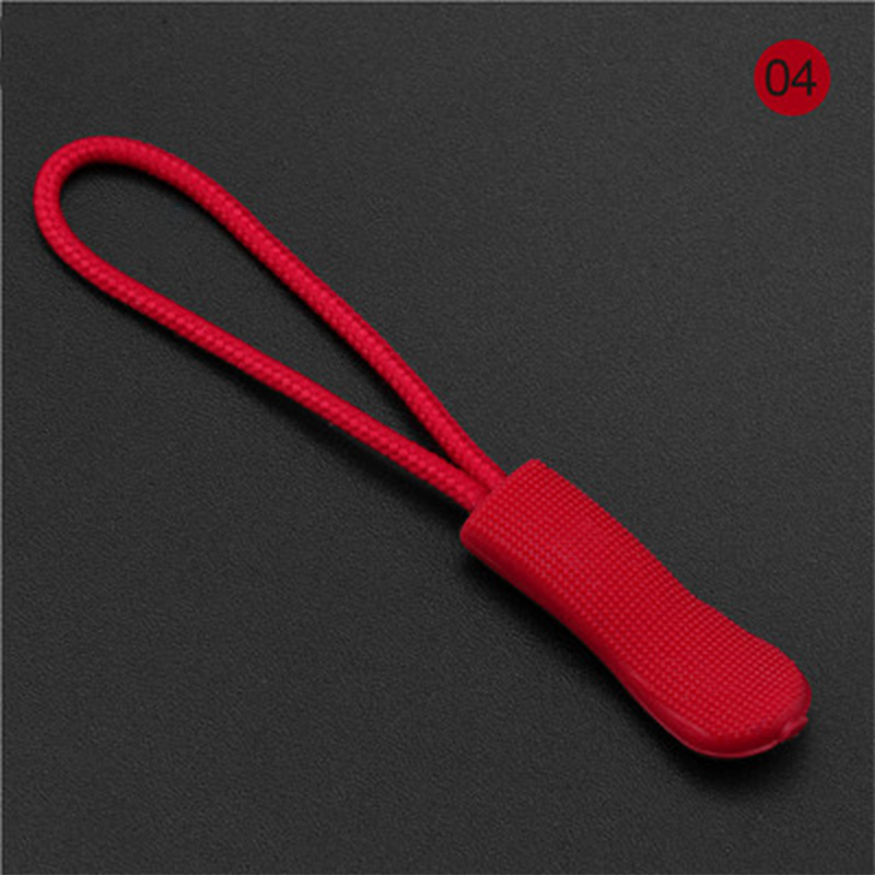 Tirette de fermeture à glissière, 10 pièces, cordon de fermeture à glissière, ajustement d&#39;extrémité, tête de fermeture à glissière de remplacement, Clip de fixation de boucle, valise vêtements, accessoires de couture à domicile: dark red