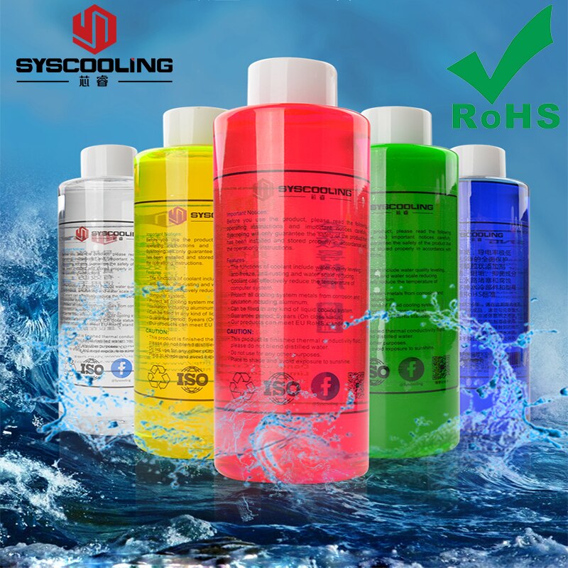 Syscooling water cooling coolant RoHS standard 500ML colorful thermal fluid UV effect for PC water cooling