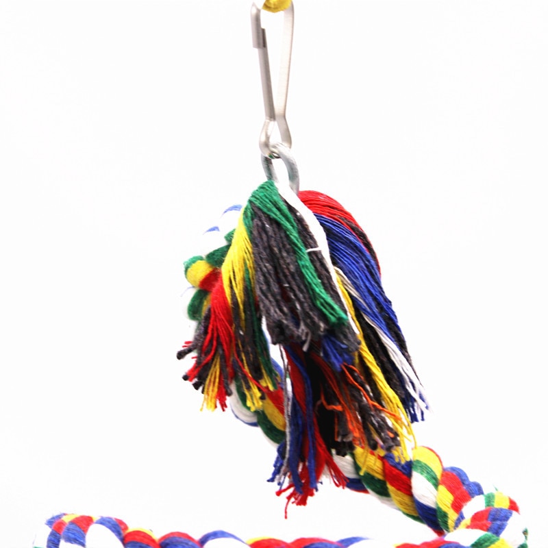 Soga para cotorra, juguete trenzado para loro, cuerda para masticar, jaula para pájaros, juguete para cacatúa, accesorios de entrenamiento de aves para mascotas, columpio, suministros de escalada