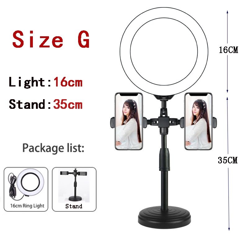 10 Inch Led Ring Licht mit Stativ Felge Ringlight Selfie Foto Runde Ring Lampe Rechts Licht für Smartphone Fotografie Schießen: G