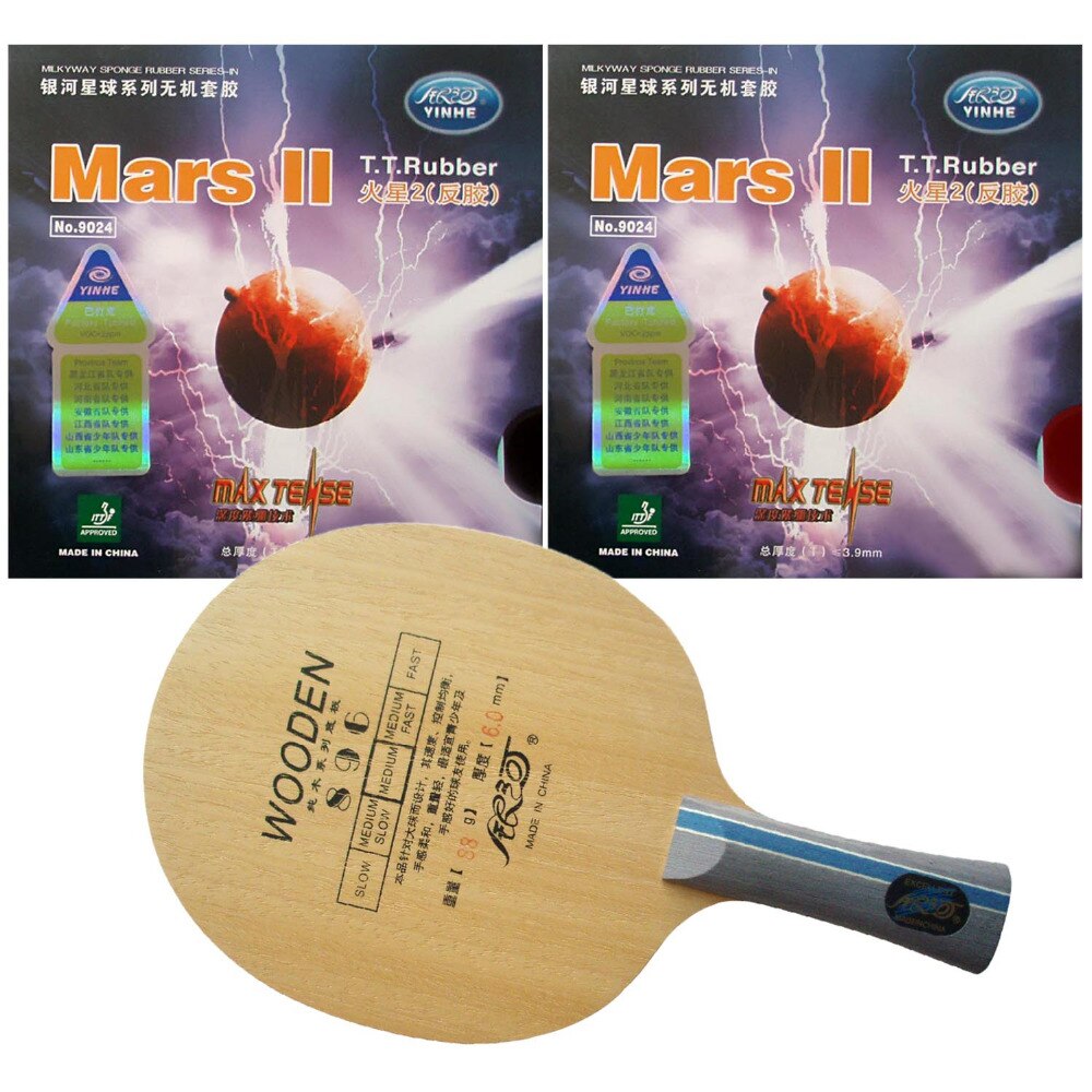 Pro Table Tennis (Ping Pong) Combo Racket: Galaxy YINHE 896 + 2Pcs Galaxy YINHE Mars II (Factory Tuned) Long shakehand FL