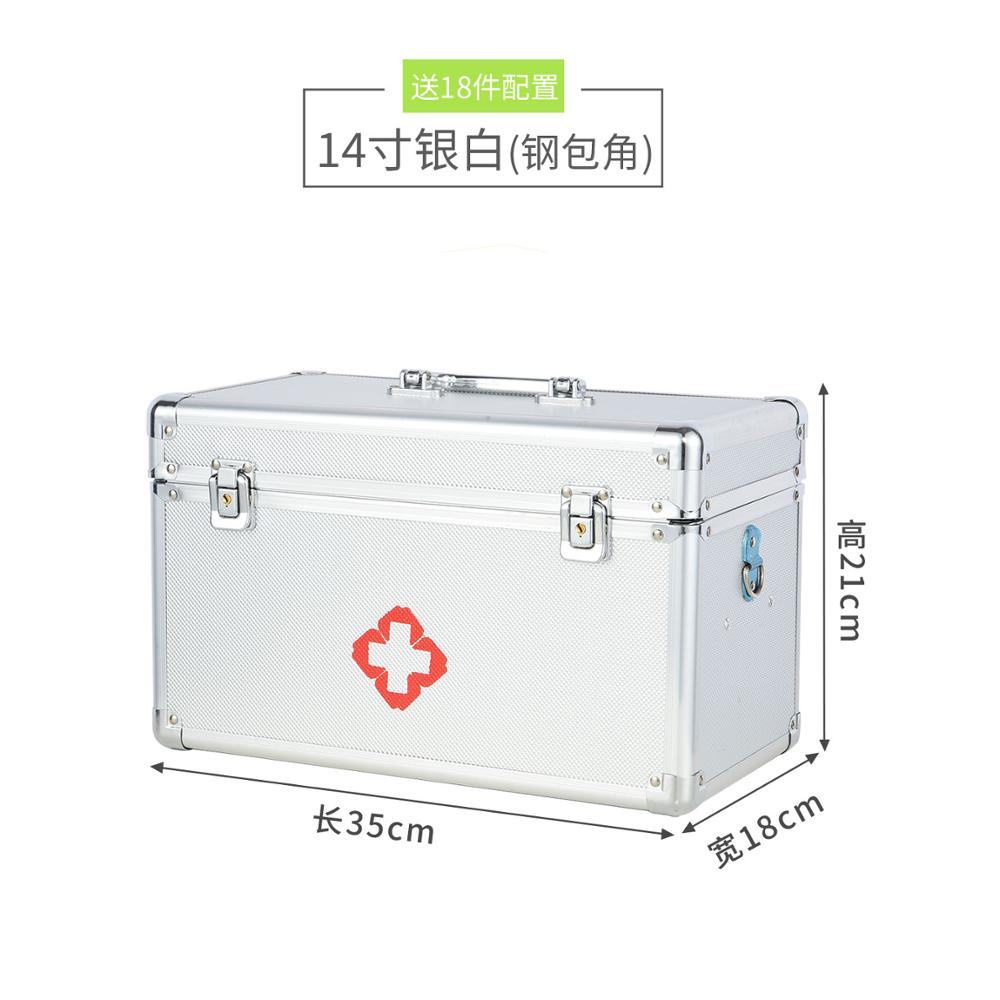 First Aid Box, Doctor Medicine Multi-Layer Family Medicine Home Health Box with Lock, Corner Bracket: 14 IN W Stl Brkt