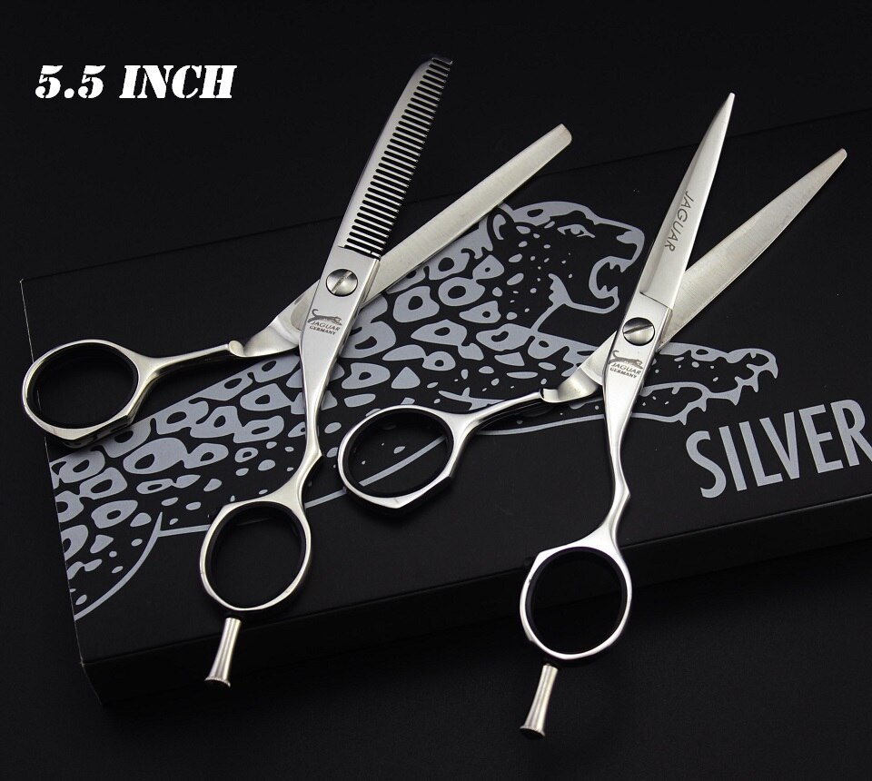 JAGUAR haar schere professionelle 4.5 & 5.0 & 5.5 & 6.0 & 6,5 zoll set schneiden Verdünnung friseur barber salons hört: 5.5 SET OF 04