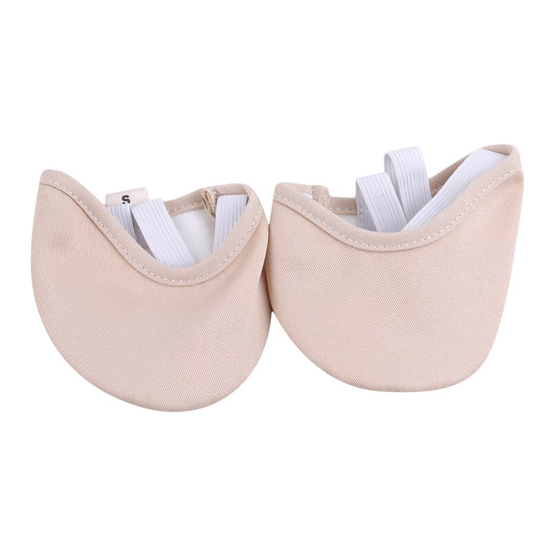 Half Lengte Kind Volwassen Dancing Pads Inlegzolen Ritmische Gymnastiek Apparatuur Zachte Ademende Sokken Gebreide Zool Schoenen Art Gym Sok: Beige S