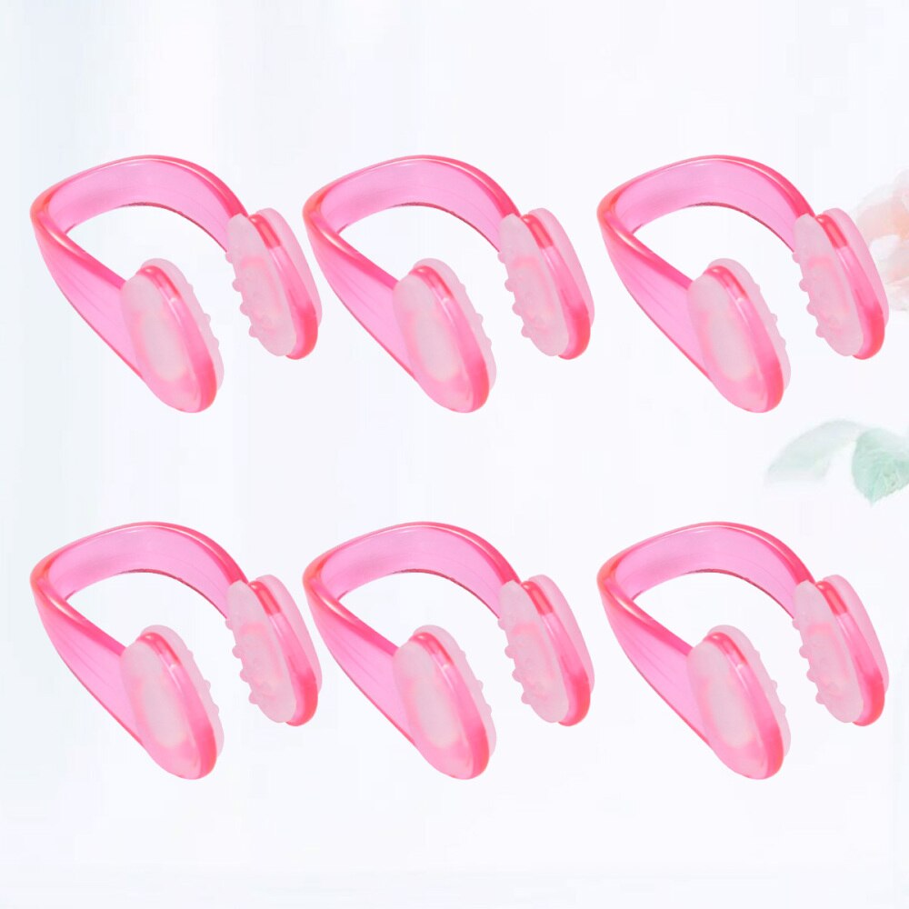 10 Pcs Volwassenen Unisex Zwemmen Neus Clip Neus Bescherming Zachte Siliconen Zwembad Accessoires Voor Duiken (Roze): Pink