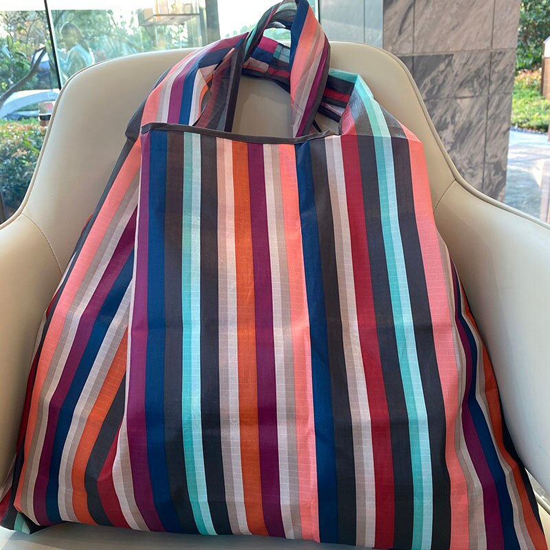 Reusable foldable shopping bag tear proof large handbag environmental protection bag travel shoulder bag women's storage bag: 003