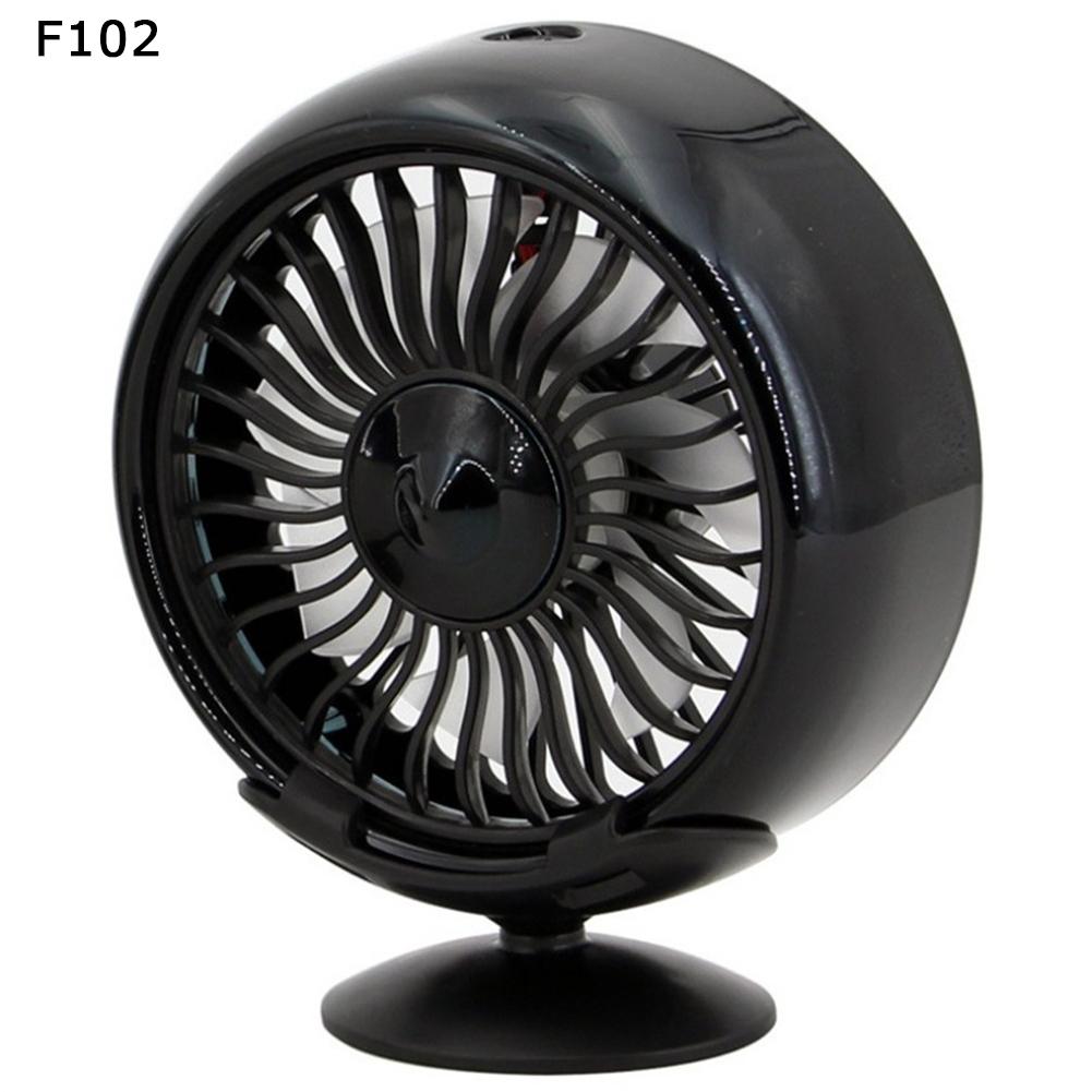 3 Speed Adjustment USB Car Fan Cooling Air Conditioner Colorful Light Dashboard Cooling Electric Fan: Gray
