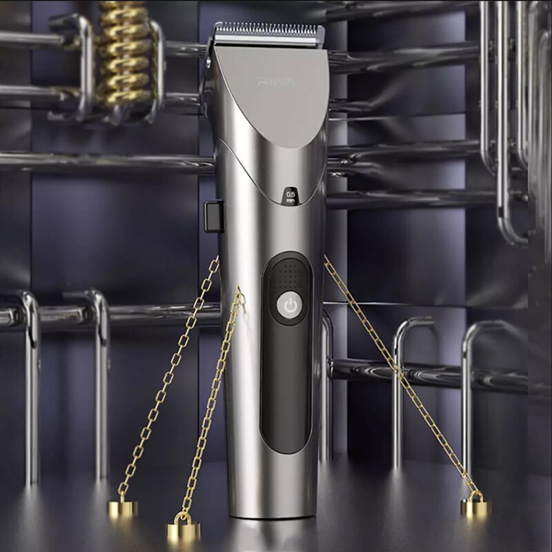 Xiaomi RIWA elektryczna maszynka robić strzyżenia włosów o zmiennej prędkości odnośnie-6305 potężna moc drobny frez ze stali głowica z ekranem doprowadziło zmywalny niski poziom hałasu