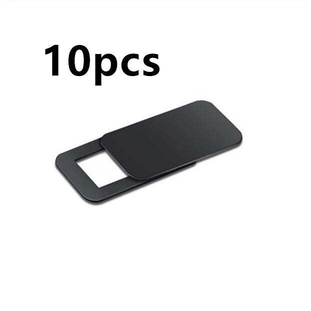 10PCS Webcam Cover for Laptops Antispy Portable Camera Cover Slider Pink For Phone Xiaomi iPad PC Macbook Tablet Privacy Sticker: 10 PCs T10 Black