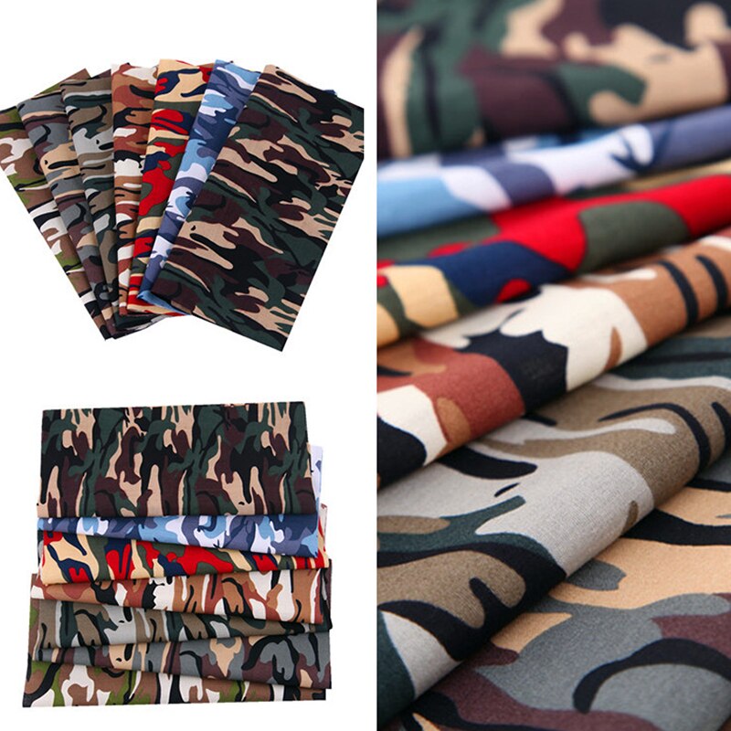 7 pièces/ensemble tissu de coton de 25*25CM Camouflage couleur Patchwork tissu ménage bricolage à la main fournitures de couture
