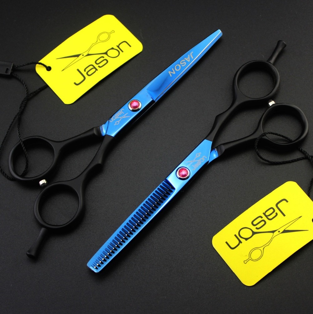 323# 5.5'' Brand Jason TOP GRADE Hairdressing Scissors 440C Barbers Cutting Scissors Thinning Shears Hair Scissors