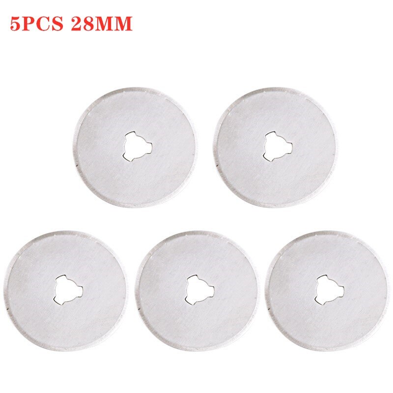 45mm 28mm Rotary Cutter for leather Set Blades for fabric Circular Quilting Cutting Patchwork Cut Tool Quilter Leather Cutter: 5pcs 28mm Blades