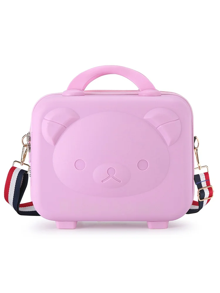 New Arrival walizka kosmetyczna przenośna mała walizka 4-calowa kosmetyczka Mini urocza walizka kosmetyczka WT663: FIOLETOWY