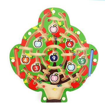 Bacchetta magnetica Wiggles e Vermi Marmi Labirinto Di Legno Labirinto Animale Educativi Per Bambini Genitorialità Gioco di Famiglia Giocattoli