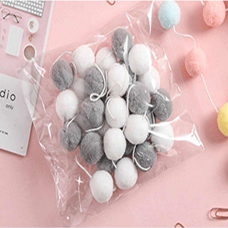 2.3M Babykamer Decoratie Macaron Gekleurde Haar Bal Kids Meisjes Decor Tent Beddengoed Bumpers Party Hanger Muur Opknoping Accessoire