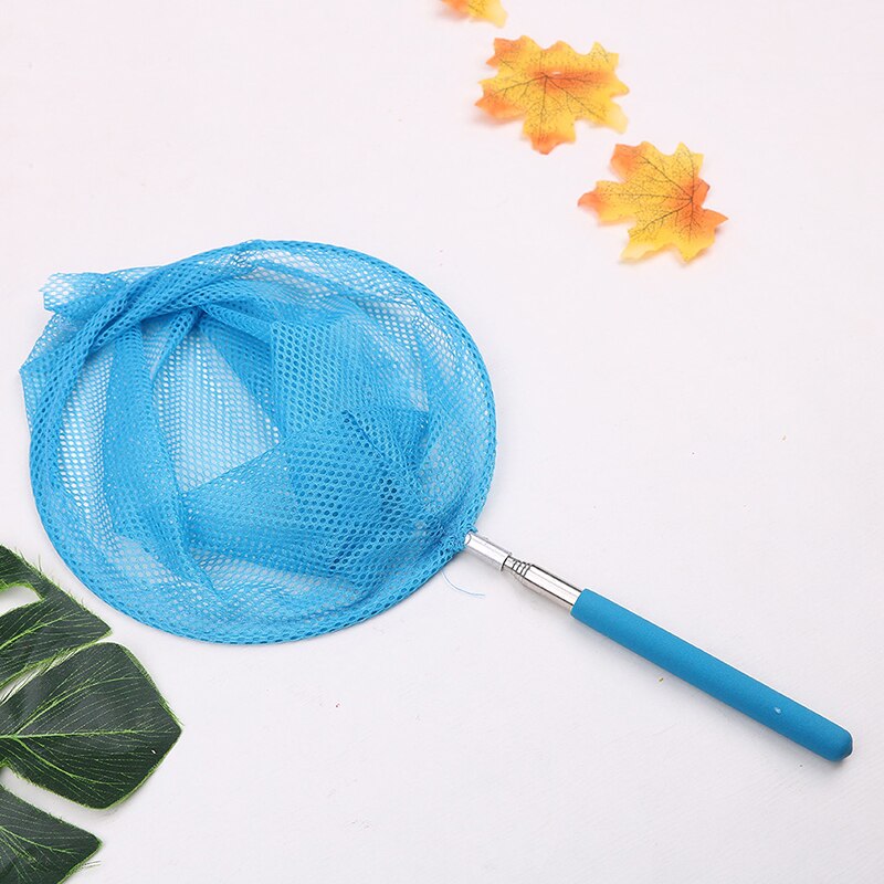 1Pc Telescopische Vlinder Netto Vissen Speelgoed Kids Uitschuifbare Anti Slip Grip Vangen Bugs Insect Outdoor Sport Spel tool: Blauw