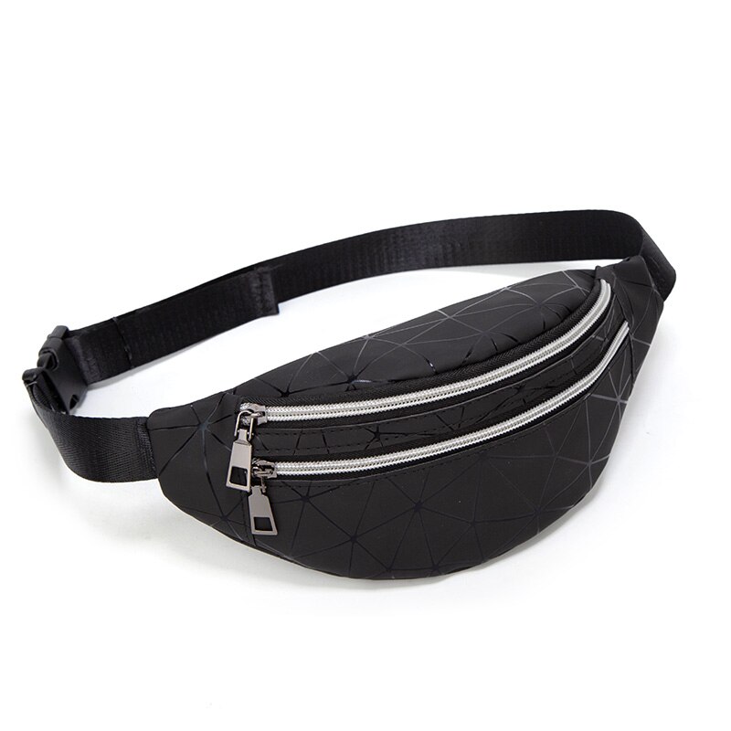 Mode Vrouwen Taille Pack Fanny Pack Belt Bag Borst Pouch Reizen Hip Bum Bag Kleine Portemonnee: Black