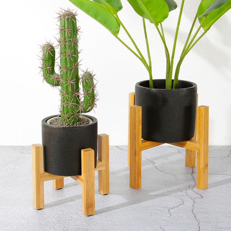 Muebles estanterías para plantas bonsái soporte de madera para plantas expositor de flores estante de madera estante de almacenamiento