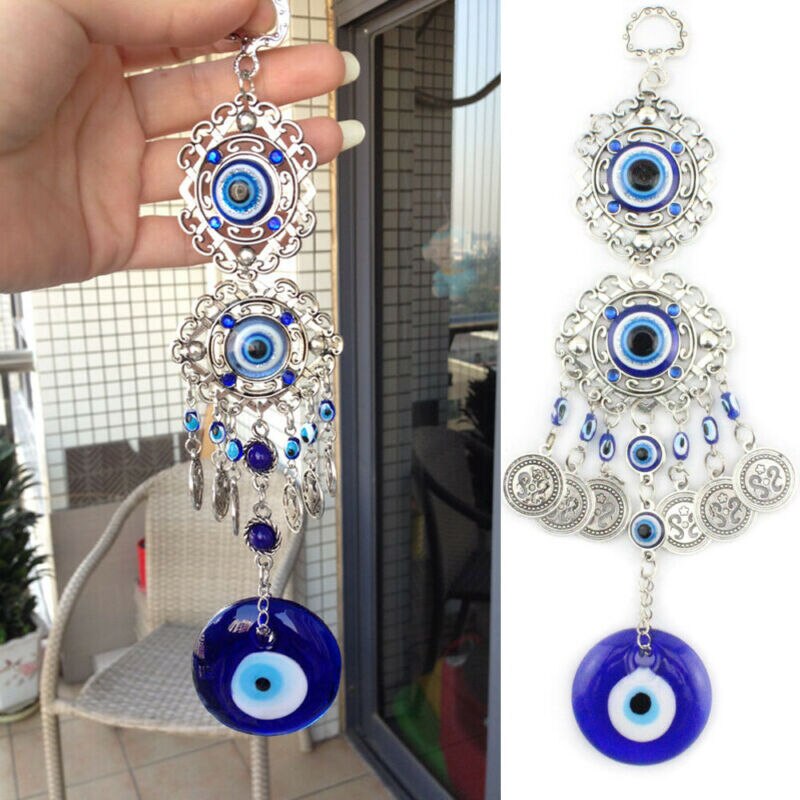 Feestelijke Of Feestartikelen Home Turkse Evil Eye Amulet Muur Opknoping Geluk Decor Bescherming Hanger Blauw