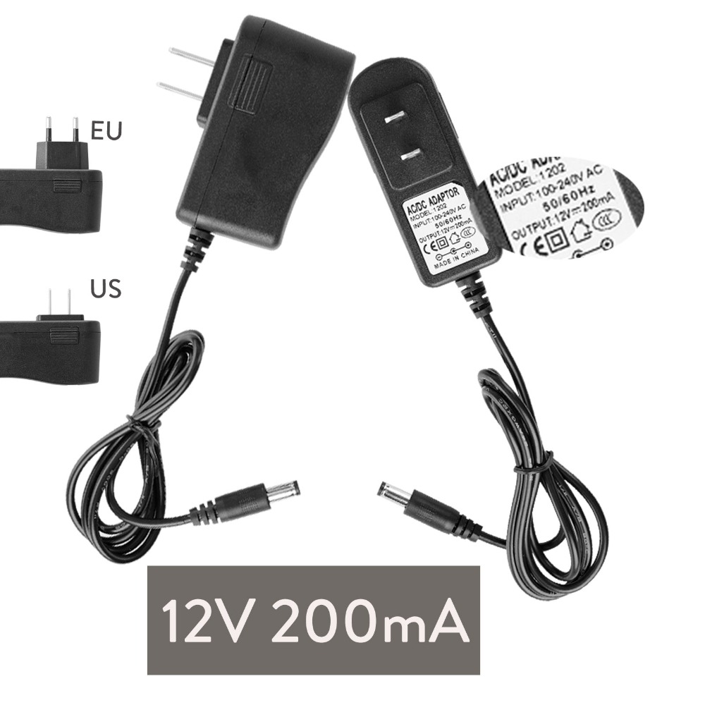 Dc 12v 3v 6v 19v 20v 1a 200ma 300ma 500ma 600ma us eu-kontakt strömförsörjningsadapter transformator för led-strip ljusingång 100-240v