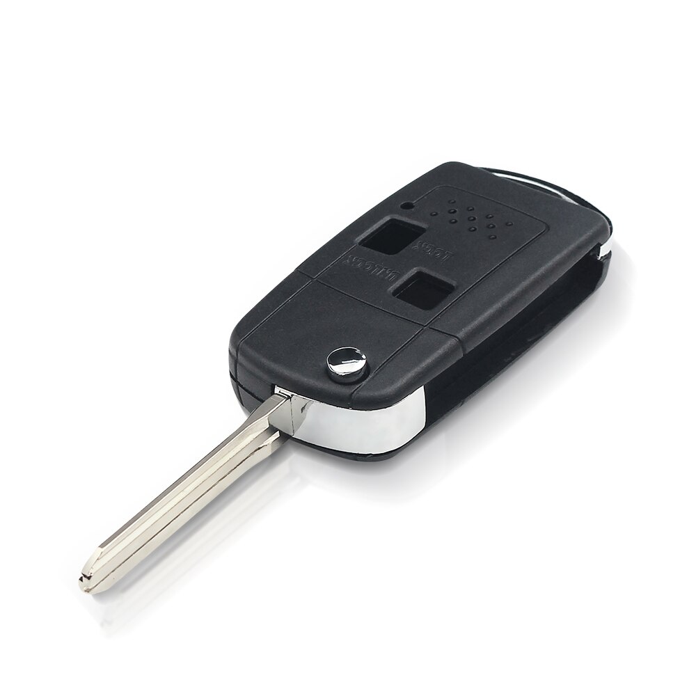 KEYYOU Modified 2/3 Buttons Flip Car Key Shell Case For TOYOTA CAMRY RAV4 Corolla PRADO YARIS Replacement Fob Uncut TOY43 Blade