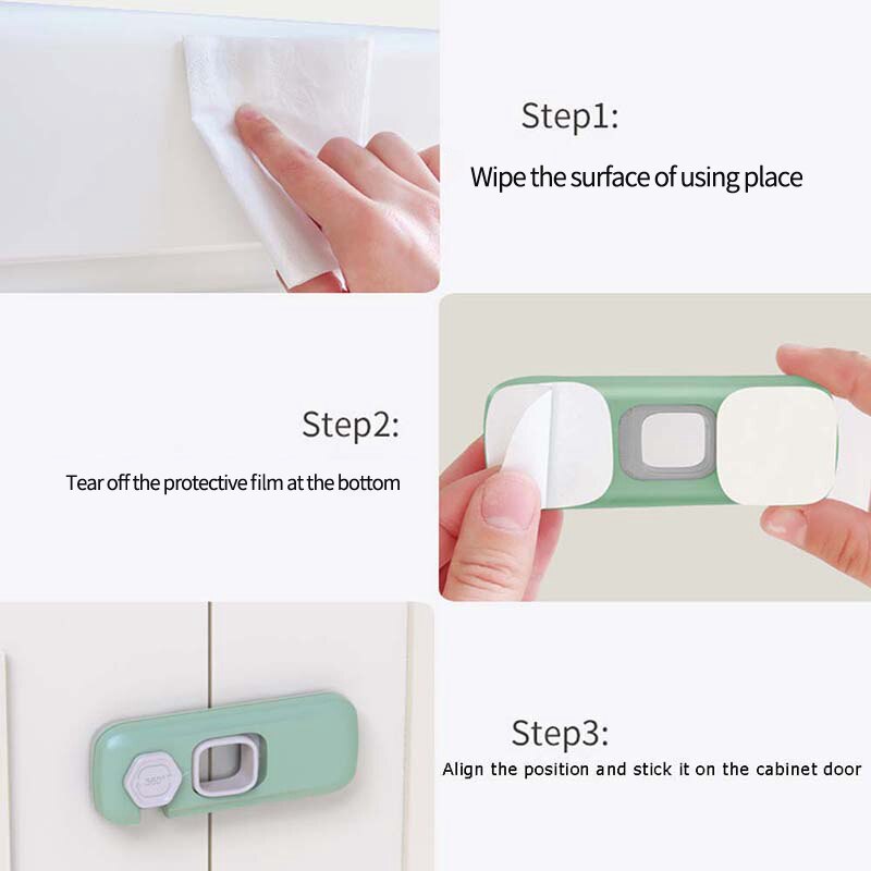 1pc Child Safety Lock Child Lock Protection Cabinet Drawer Door Refrigerator Protection Anti-Pinch Children Lock Buckle for kids