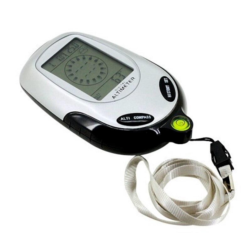 Cyfrowy LCD 6n1 kompas barometr wysokościomierz termometr prognoza pogody czas zegar niebieski podświetlenie sportowe na świeżym powietrzu wspiąć się na narzędzia