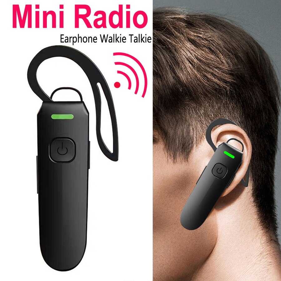 Wireless Earhook Mini Walkie Talkie Intercome Bluetooth Restaurant Hotel PMR Ear Hook Bluetooth-compatible Headset Two Way Radio