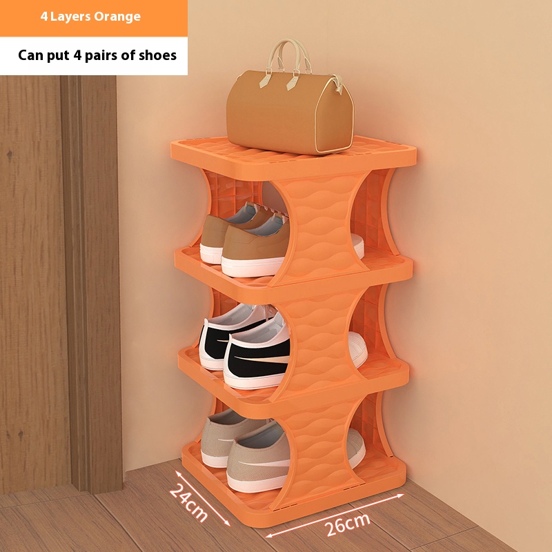 Multi Layer Eenvoudige Schoenen Plank Organizer Kleur Kast Schoenen Rekken Huishoudelijk Rek Afneembare Schoenenrekken Voor Slaapkamer: gouden kleur