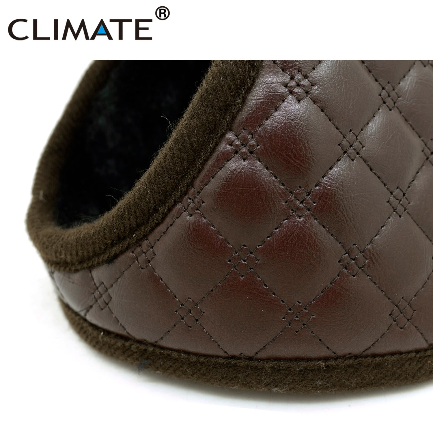 CLIMATE Men Blank Earmuffs Men PU Winter Ear Warmer Cover Muff Cool Army Warm Ear Muff PU Blank Ear Muffs for Men Women