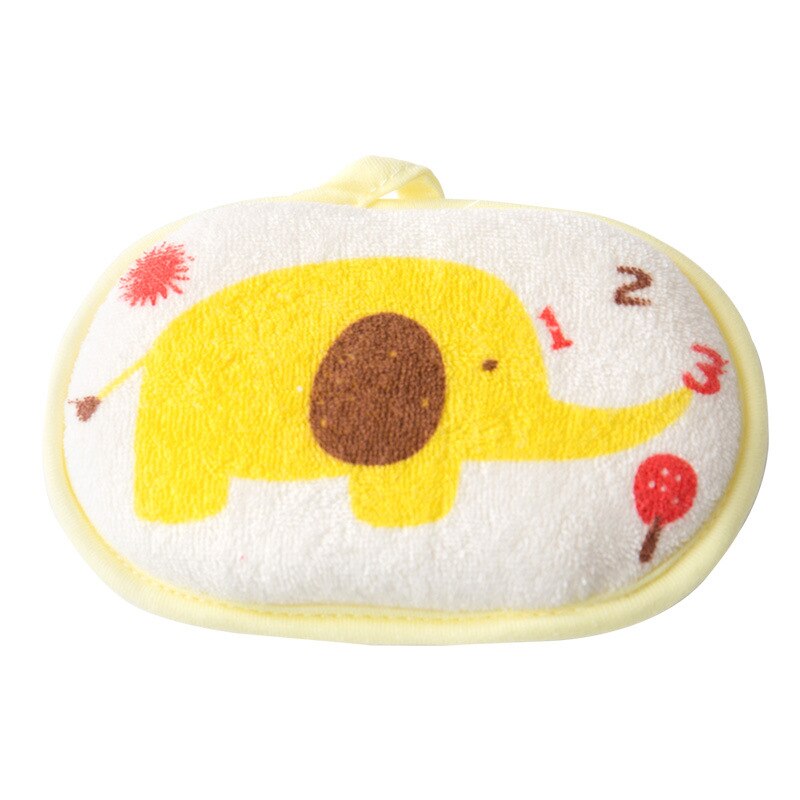 Baby Bath Sponge Brushes Shower Products Comfortable Soft Towel Accessories Infant Children Rub Baby Rubbing Body Wash Cotton: YellowElephant
