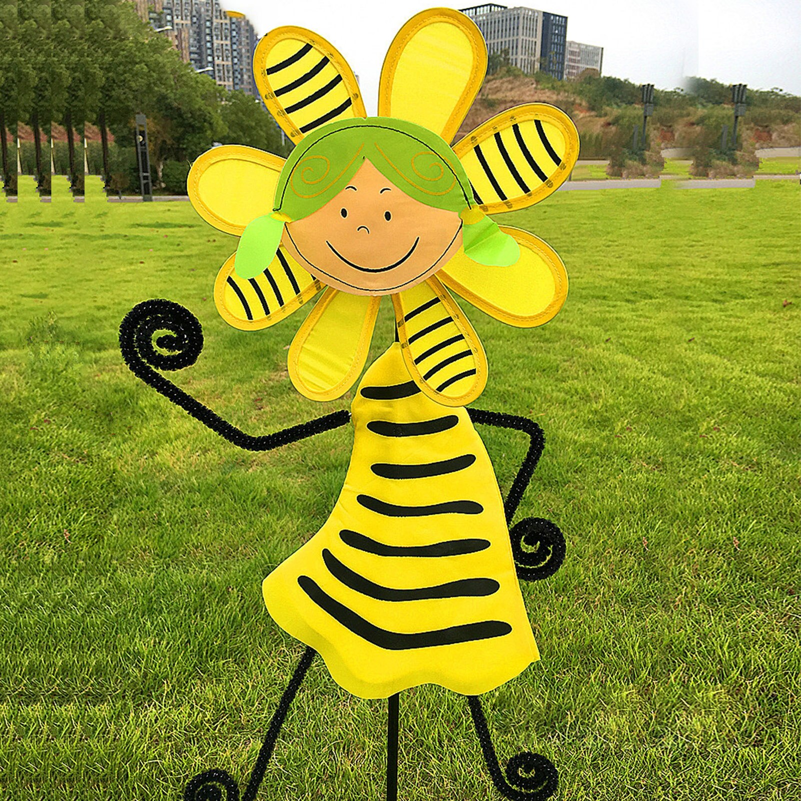 Dancing Girl Windmolen Wind Spinner Outdoor Kinderen Speelgoed Yard Garden Decoratie Ornament Tuin Yard Decoratie