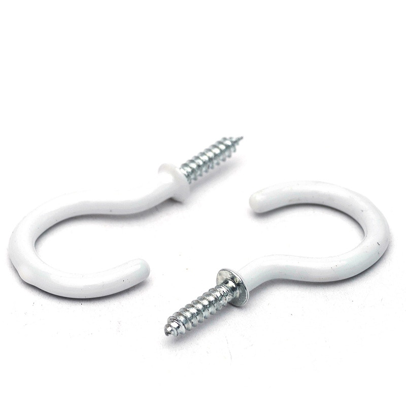 Ganchos para colgar tazas, ganchos para el techo, color blanco, 10 Uds.