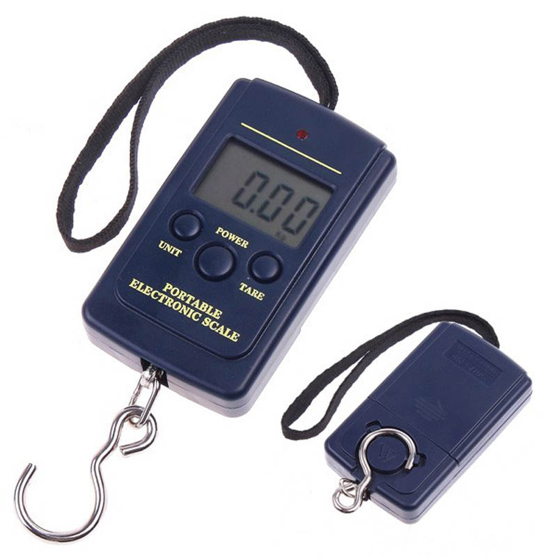 Mini Bagage Schaal 40 kg/88lb Portable Balance Weegt Koffer Tas Elektronische Digitale Vissen Opknoping Hook Weegschaal Steelyard