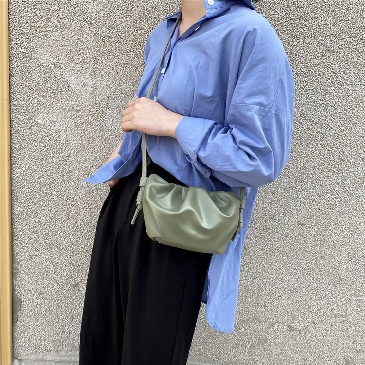 Torba damska torba w chmurze miękka skórzana torba pani pojedyncze ramię skośna torba na ramię torebka codzienne kopertówki torba